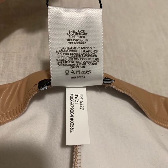 Express Super High Waisted Faux Leather Leggings in Tan Women’s Size Extra Large - Picture 3 of 6